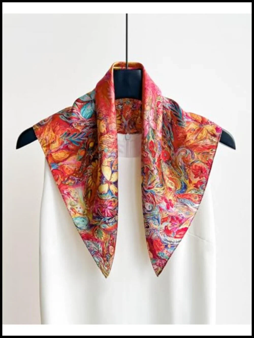 100% Mulberry Silk Scarf for Women Lightweight 21